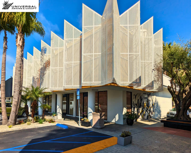 Custom storefront facade at Wells Fargo