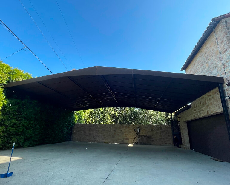 Tensioned Polyfab shade sail, Santa Barbara County