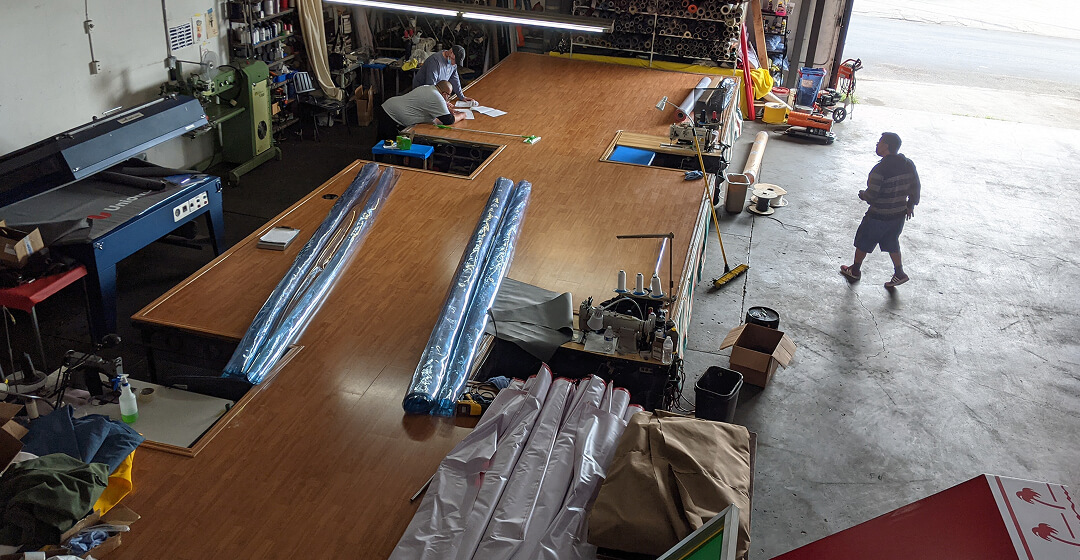 Steel canopy with copper trim, San Diego County, alternate project view